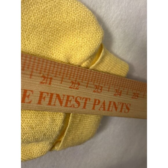 Izod Lacoste XL V-Neck Sweater Yellow Acrylic Crocodile Logo - Picture 8 of 11